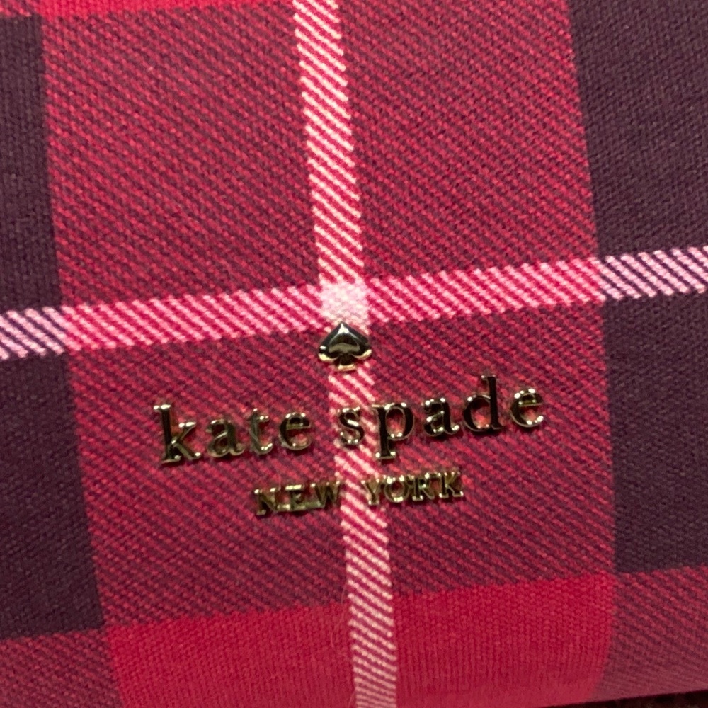 NWOT ♠️ Kate Spade Plaid Leila Medium Triple Compartment Shoulder Bag - Picture 14 of 14